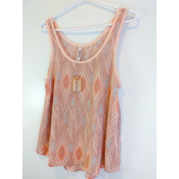 New With Tag Mudd Tank Top Sleeveless Scoop Neck Medium - Picture 7 of 11